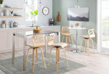 Adjustable Contemporary Bar Table - White