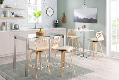 Adjustable Contemporary Bar Table - White HouseOfZazla