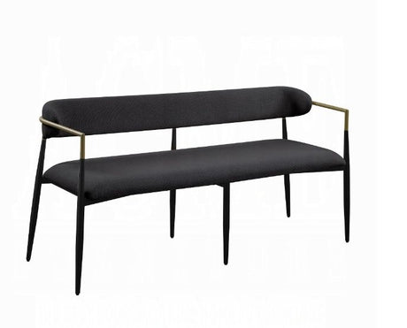 Jaramillo Chenille Bench Black HouseOfZazla