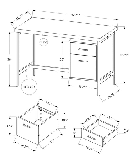 Computer Desk For Home Office, Left or Right Setup, With Storage Drawers HouseOfZazla