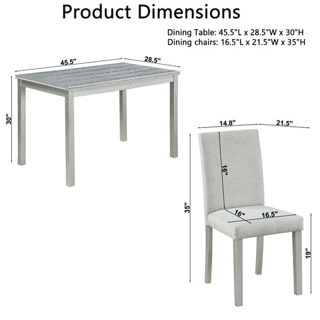 Dining Table Set With Crystal Decoration And Upholstered Chairs HouseOfZazla