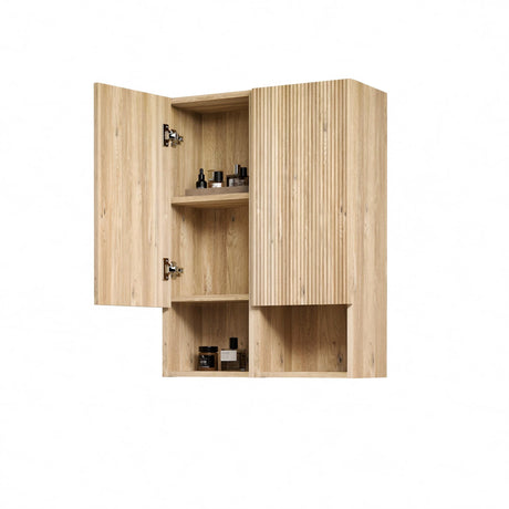 Abay Home Chic Striped Texture Bathroom Storage Cabinet HouseOfZazla