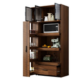 70.87" Tall Kitchen Pantry Cabinet with Multi-Tier Pull-Out Shelf