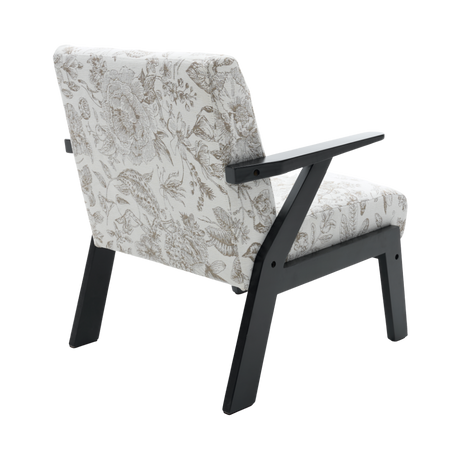 Mid-Century Modern Lounge Armchair - Seat Cushion (Beige + Grey) HouseOfZazla