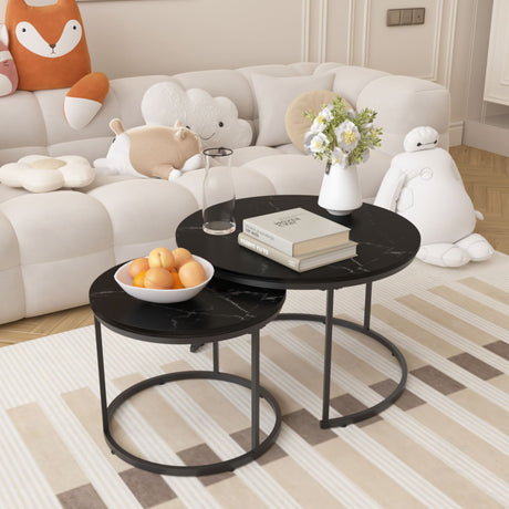 Round Nesting Coffee Table (Set of 2) HouseOfZazla