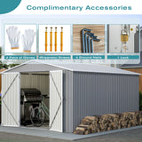 10 x 12 ft. Outdoor Storage Shed with Floor Frame Kit