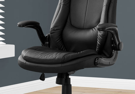 Office Chair, Adjustable Height, Swivel, Ergonomic, Armrests, Contemporary & Modern - Black HouseOfZazla