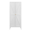 Adjustable 2 Door Kitchen Pantry Cabinet With Striped Design HouseOfZazla