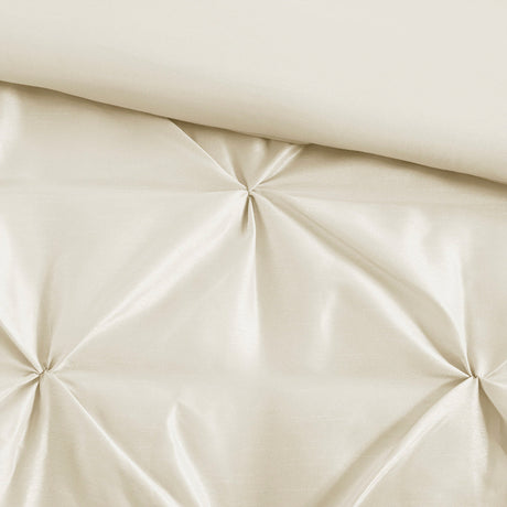 7 Piece Tufted Comforter Set Ivory Queen HouseOfZazla