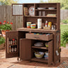 TOPAMX Potting Bench with Hutch, Solid Fir Wood Garden Workstation HouseOfZazla