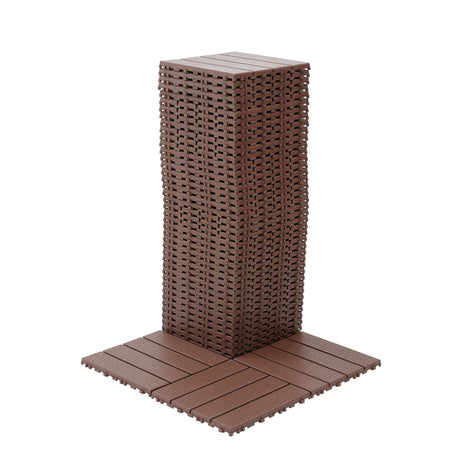 Interlocking Plastic Deck Tiles, Waterproof Outdoor / Indoor Patio Flooring HouseOfZazla
