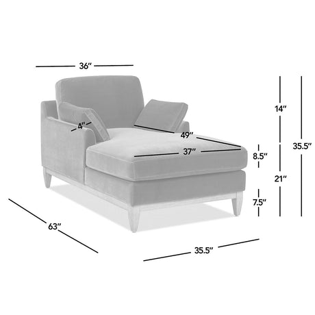 Pasadena - Modern Farmhouse Chaise Lounge Chair - Olive Green HouseOfZazla
