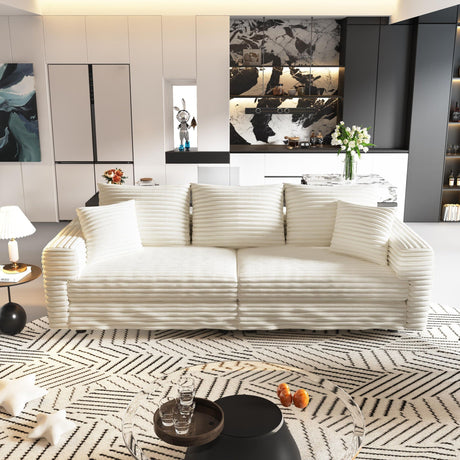 4 Seat Modern Comfy Upholstered Sofa Cloud Couch HouseOfZazla
