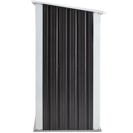 Log Storage Shed, Log Holder With Roof, Log Storage Shed, Firewood Rack For Backyard Garden Patio Porch, Anthracite Galvanized Steel - Black HouseOfZazla