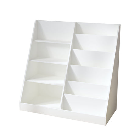 Bookshelf And Toy Storage Organizer, 4 Tier Bookcase With Display Stand For Playroom HouseOfZazla