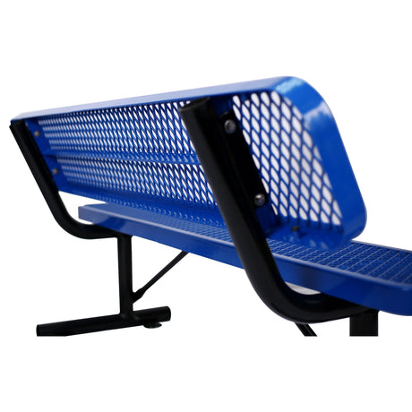 6' Outdoor Steel Bench With Backrest HouseOfZazla