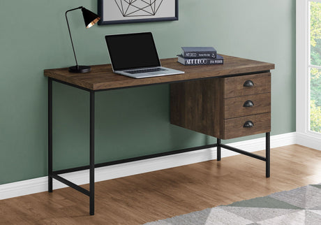 Computer Desk For Home Office, Laptop, 3 Storage Drawers, Contemporary & Modern HouseOfZazla