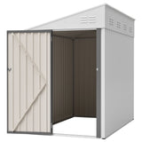 White 4' x 7' Lean-To Storage Shed