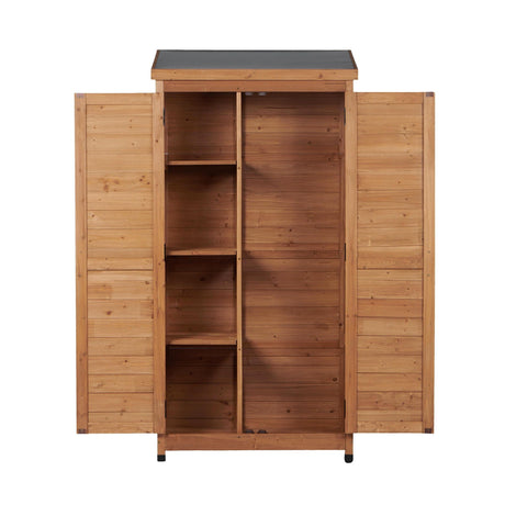 Outdoor Storage Shed With Vertical Tool Cabinet For Backyard HouseOfZazla