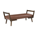 Mid-Century Bench With Wood Legs HouseOfZazla