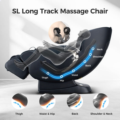 Bosscare - 3D Zero Gravity Massage Chair, Full Body Shiatsu Recliner With App HouseOfZazla