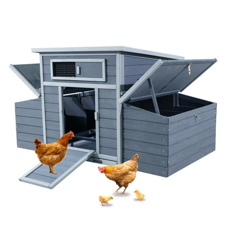 Large Chicken Coop Outdoor Hen House & Dual Nesting Boxes HouseOfZazla