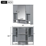 Wall Mounted Bathroom Storage Cabinet With Mirror, Medicine Cabinet With Towel Bar