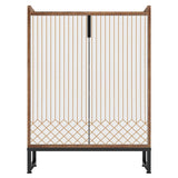5 Tier Shoe Cabinet With Doors, Compact Entryway Storage Organizer