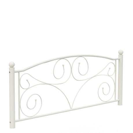 Queen Size Unique Flower Sturdy System Metal Bed Frame with Headboard and Footboard HouseOfZazla