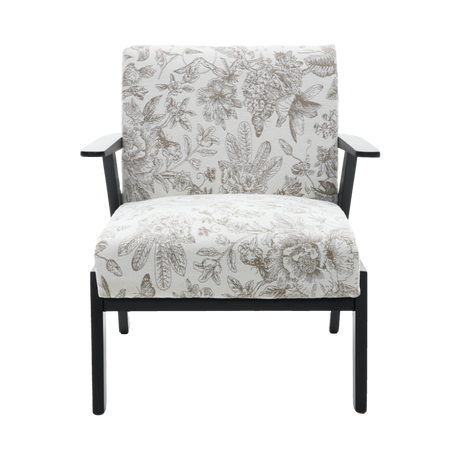 Mid-Century Modern Lounge Armchair - Seat Cushion (Beige + Grey) HouseOfZazla