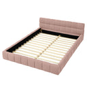 Modern Platform Bed Frame With Thick Fabric HouseOfZazla