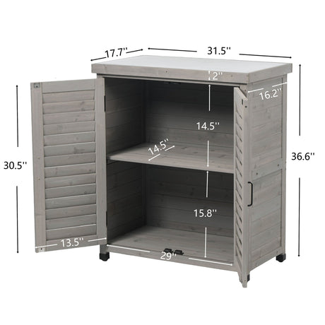 Potting Bench With Storage Cabinet And Metal Table Top For Outdoor HouseOfZazla