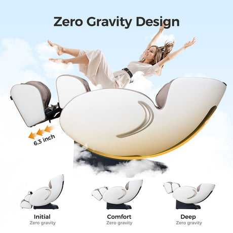 Bosscare - 3D Zero Gravity Massage Chair, Full Body Shiatsu Recliner With App HouseOfZazla