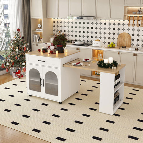 Expandable Kitchen Island With Power Outlet HouseOfZazla