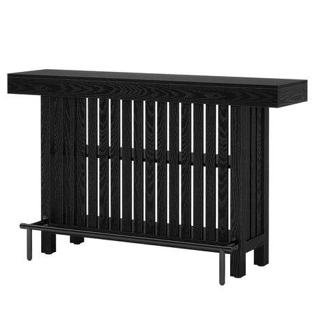 2 Tier Mini Bar Table For Kitchen - Black HouseOfZazla