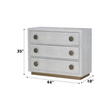 Anpu Faux Crocodile Skin Console Cabinet - Silver