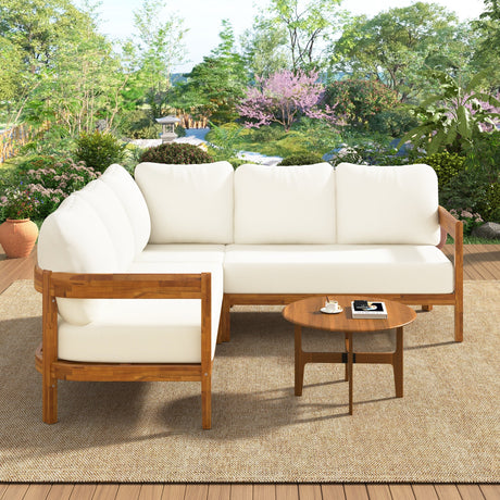 U_Style Acacia Solid Wood Patio Furniture Set HouseOfZazla