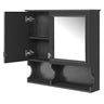 Wall Mounted Mirror Medicine Cabinet, Bathroom Storage With Doors And Open Shelves HouseOfZazla