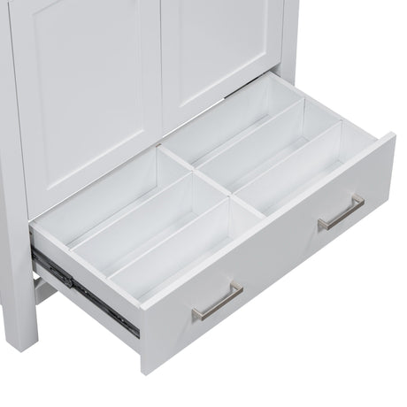 Bathroom Vanity With Single Sink, Combo Cabinet Undermount Sink, Bathroom Storage Cabinet With Two Doors And A Drawer, Soft Closing, Multifunctional Storage, Solid Wood Frame HouseOfZazla