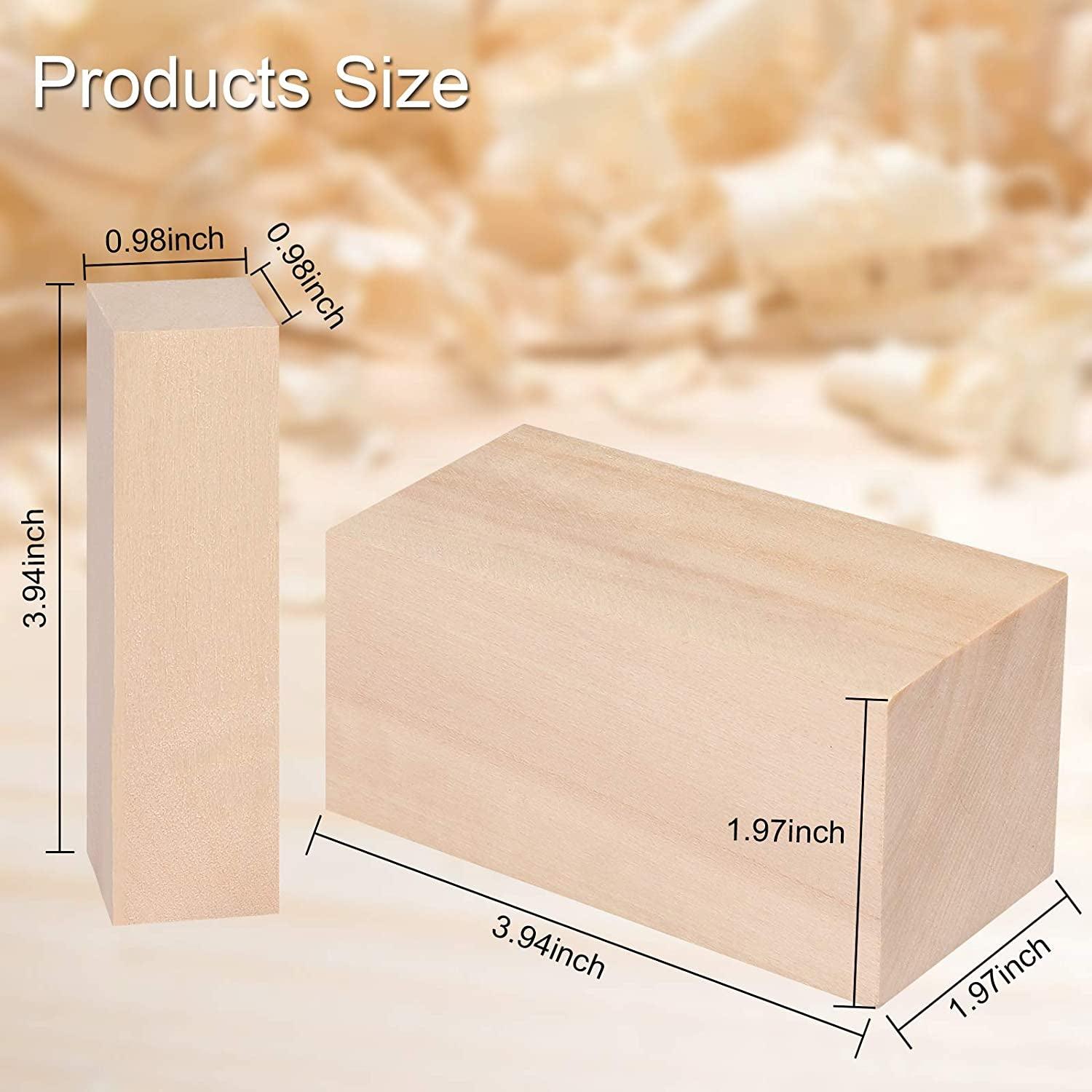7Pcs Basswood Carving Blocks, Whittling Blocks for Craft, Carving Wood for Beginner to Expert WoodArtSupply