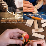 7Pcs Basswood Carving Blocks, Whittling Blocks for Craft, Carving Wood for Beginner to Expert WoodArtSupply