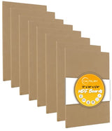(8-Pack) CalPalmy 11” x 14” MDF Boards - 1/4” Thick Boards for Carpentry, Interior Design, Hobby Crafts, and More - with Smooth, Unfinished Sides and CALPALMY