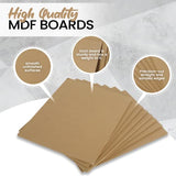 (8-Pack) CalPalmy 11” x 14” MDF Boards - 1/4” Thick Boards for Carpentry, Interior Design, Hobby Crafts, and More - with Smooth, Unfinished Sides and CALPALMY