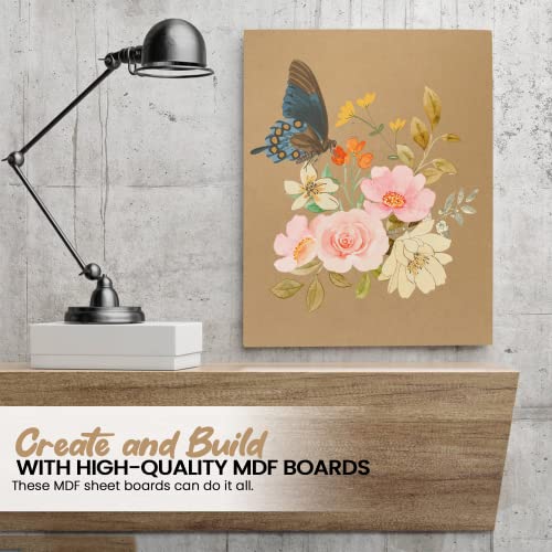 (8-Pack) CalPalmy 11” x 14” MDF Boards - 1/4” Thick Boards for Carpentry, Interior Design, Hobby Crafts, and More - with Smooth, Unfinished Sides and CALPALMY
