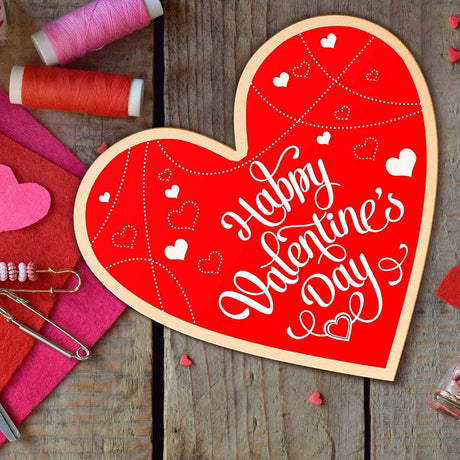 8 Pieces Wooden Hearts Cutouts Unfinished Blank Slice Valentine Hanging DIY Love Holiday 11 X 11 Inch WoodArtSupply