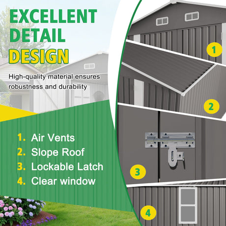 Outdoor Storage Shed With Lockable Doors HouseOfZazla