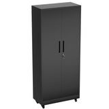 Heavy Duty Rolling Cabinet With Lock, Garage Storage Cabinet, 4 Adjustable Shelves For Tool Organization