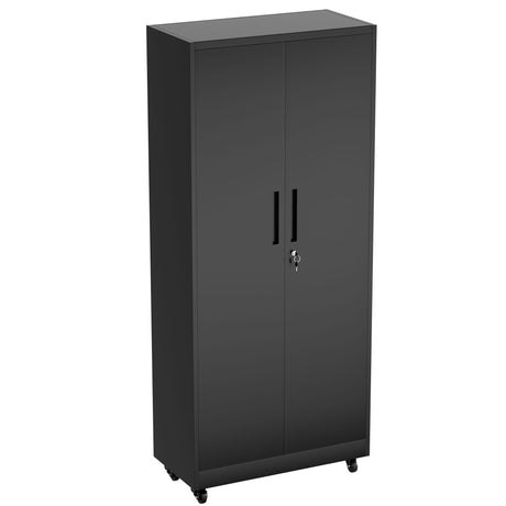 Heavy Duty Rolling Cabinet With Lock, Garage Storage Cabinet, 4 Adjustable Shelves For Tool Organization HouseOfZazla