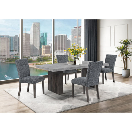 Susan - Dining Table Set With Base - Gray HouseOfZazla
