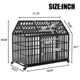 Heavy Duty Dog Crate Lockable Wheels